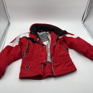 Spyder Picabo Snow Jacket Girl Youth 5-7 Red White Skiing Sledding Winter Sports